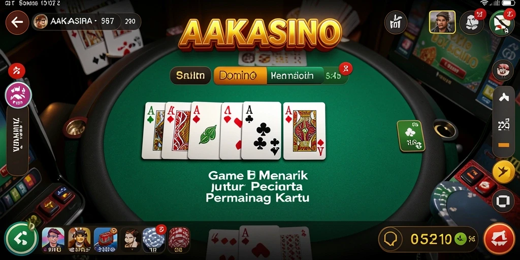 Screenshot AAKASINO menampilkan suasana permainan Domino yang dinamis.
