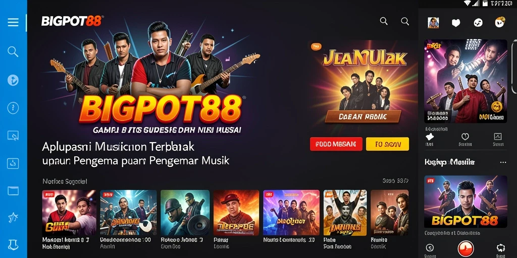 Screenshot BIGPOT88 menunjukkan gameplay musik yang interaktif dan menyenangkan.