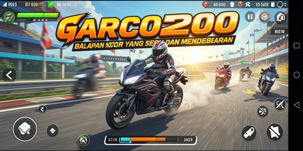 Tampilan gameplay GARCO200 yang mendebarkan dan penuh aksi.
