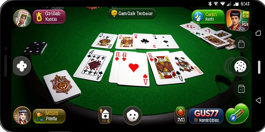 Tampilan gameplay GUS77 yang menarik dan seru saat bermain Gaple.