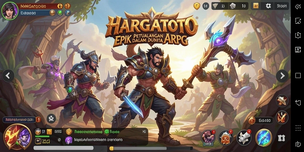 Tampilan gameplay HARGATOTO yang mendebarkan dan penuh aksi.
