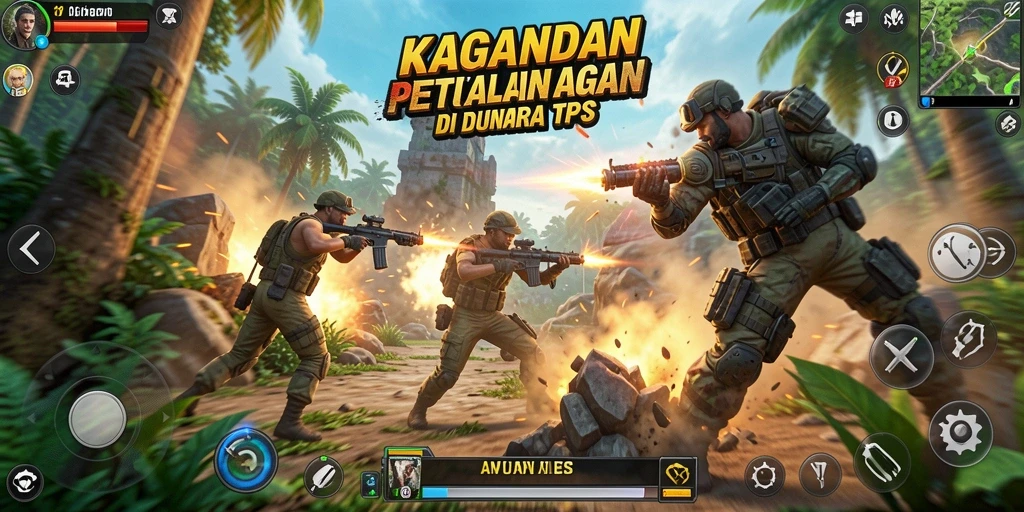 Tampilan gameplay KAGANDAN dengan pertempuran intens dan grafis menawan.