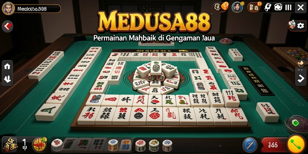 Tampilan gameplay Mahjong di MEDUSA88 yang memukau.