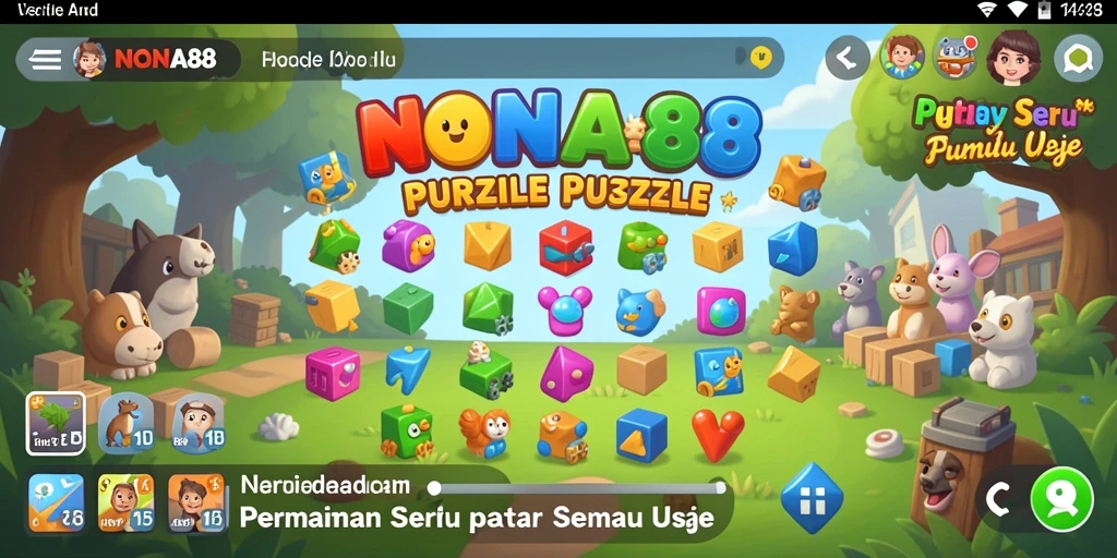 Screenshot gameplay NONA88 menunjukkan berbagai puzzle menantang yang harus dipecahkan.