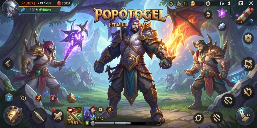 Tangkapan layar gameplay <strong>POPOTOGEL</strong> menampilkan petualangan seru di dunia fantasi.