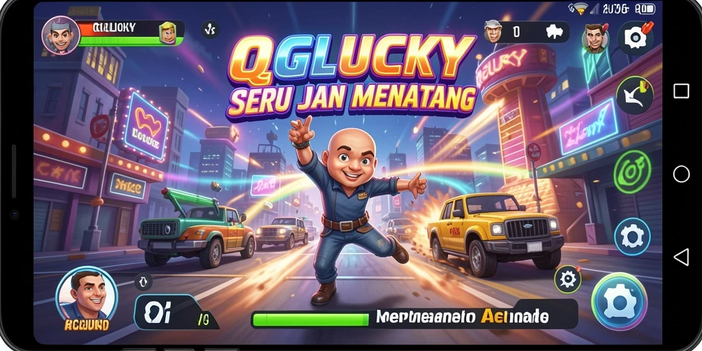 Tampilan gameplay QGLUCKY yang seru dan interaktif di level menantang.
