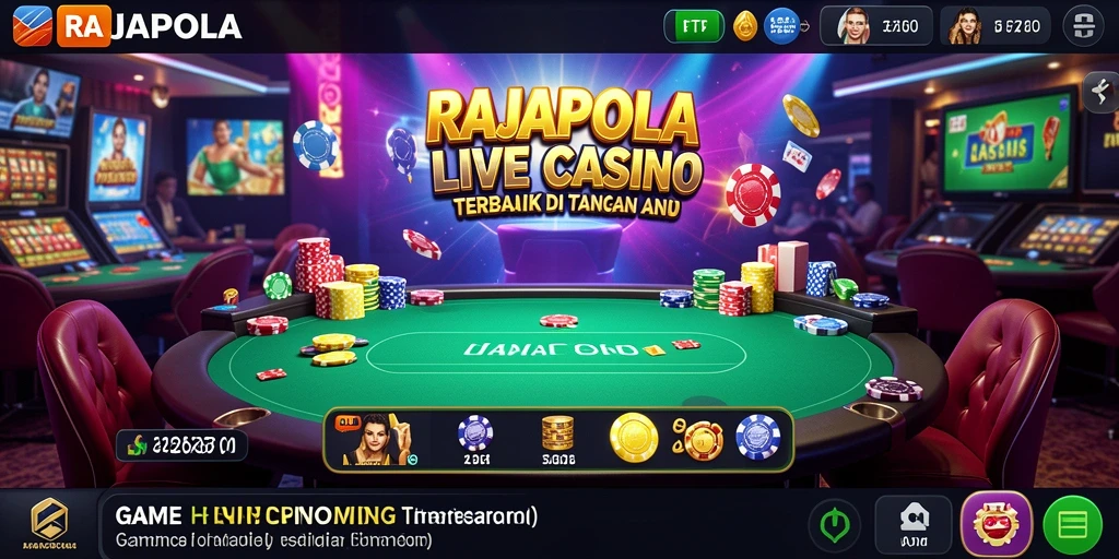 Tampilan menarik dari RAJAPOLA saat bermain Live Casino dengan dealer langsung.