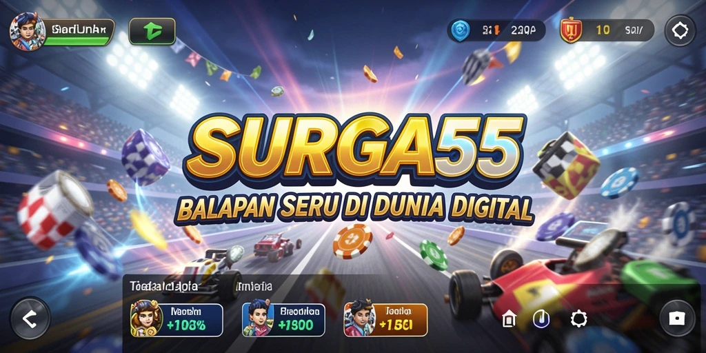 Tampilan intense dari balapan seru di SURGA55.